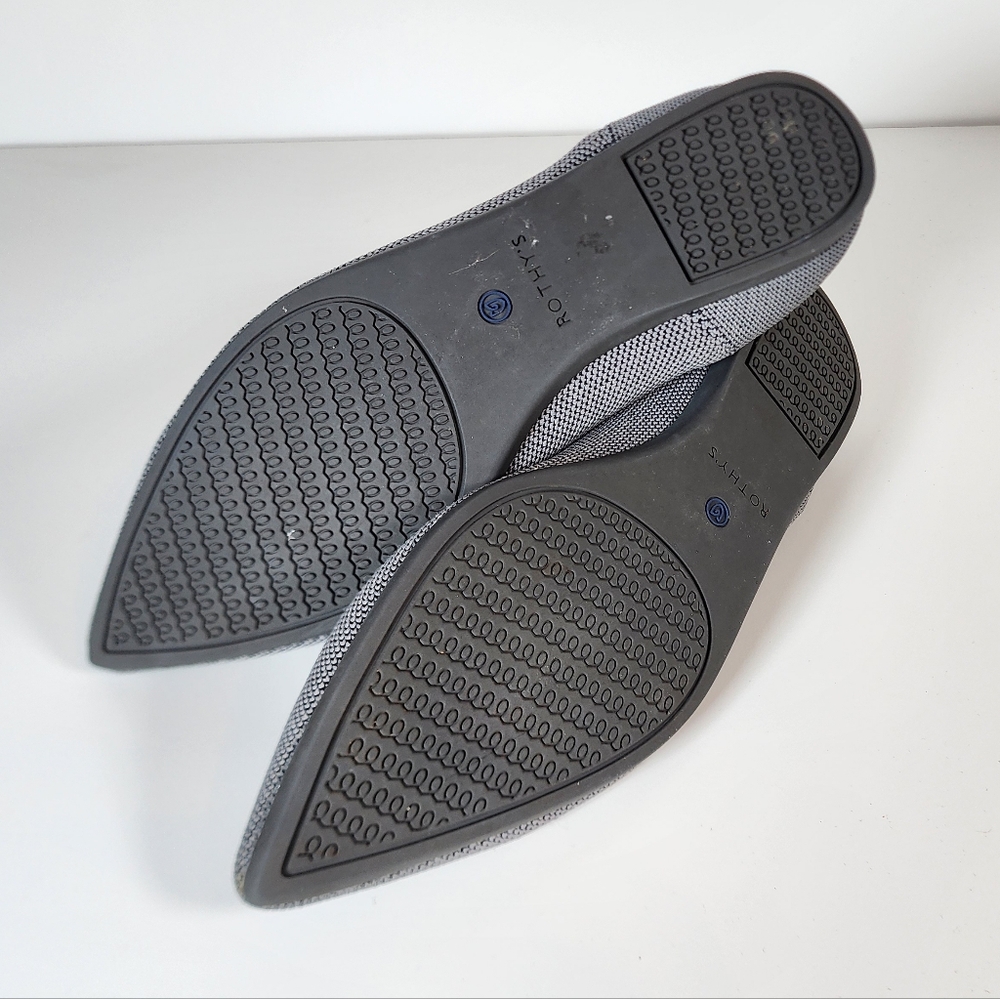 Rothy's The Point Cloud Grey Birdseye Casual Career Flats Size 11 - Picture 9 of 14